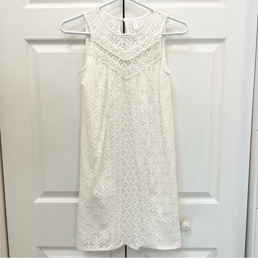Lace Multi-Patterned Cream Dress XS